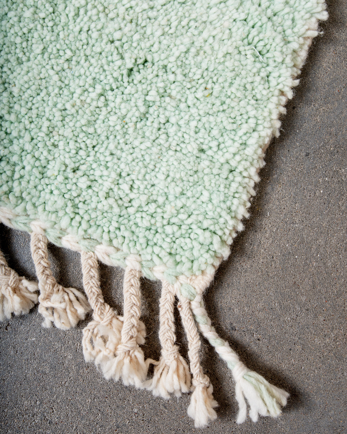 Modern, designer, handcrafted Berber rug from Morocco. Beniourain carpet with beautiful colours and patterns and fluffy wool texture.